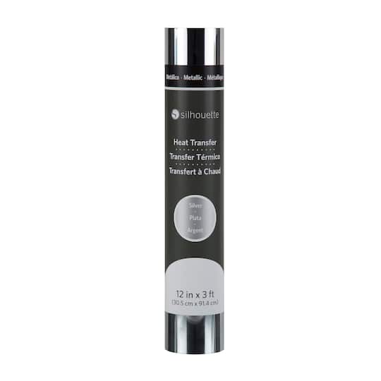 Silhouette® 12'' Silver Metallic Heat Transfer Material